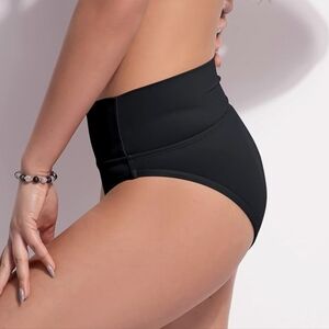 Beautikini bikini bottom XL black swimsuit modest swimwear beach vacation new